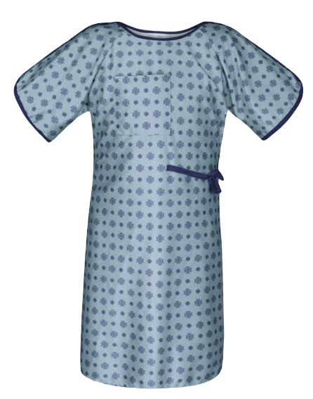 Blue Hospital Gown No BG