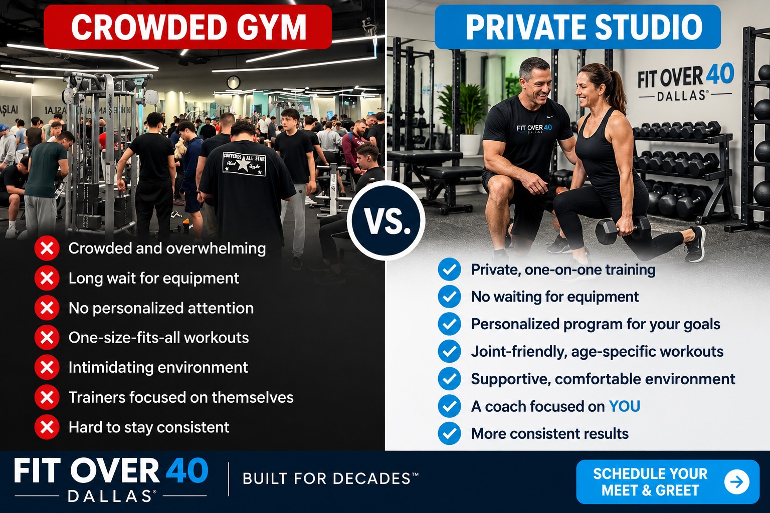 Personal Training for Men and Women 40 and over Dallas, TX